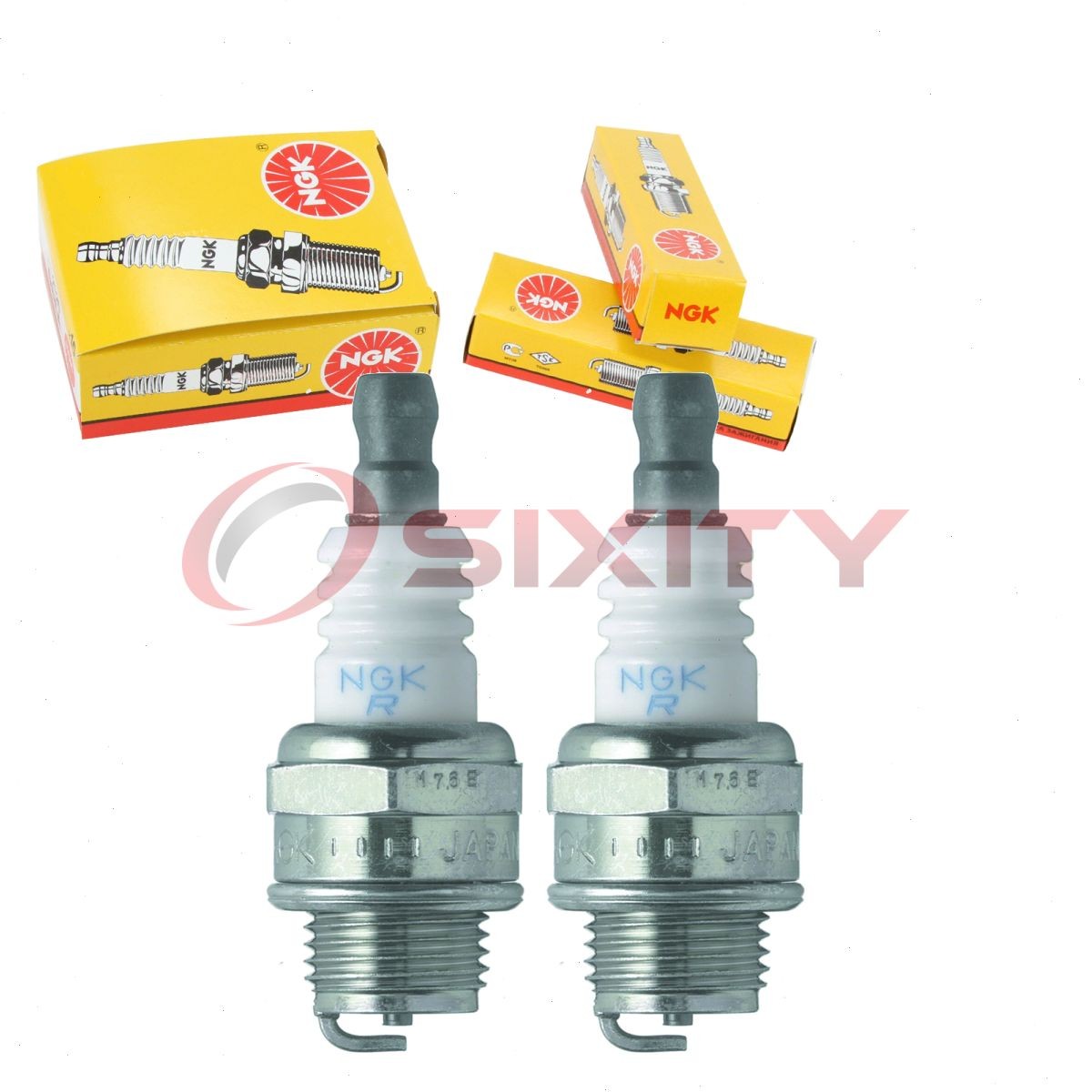2 pc NGK 91044 BMR7A SOLID Standard Spark Plugs for Ignition Wire Secondary  bt