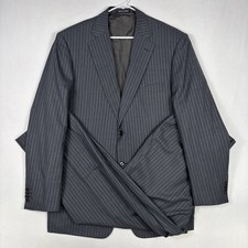 Pal Zileri Suit Men's 46 US 56 EU Gray Striped Wool Preppy Blazer 40x30 Pants