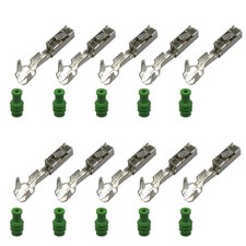 10x MQS Quadlok MOST FAKRA PIN Crimp Buchse Kontakt Seal 0,25&sup2;-0,50&sup2; gedichtet