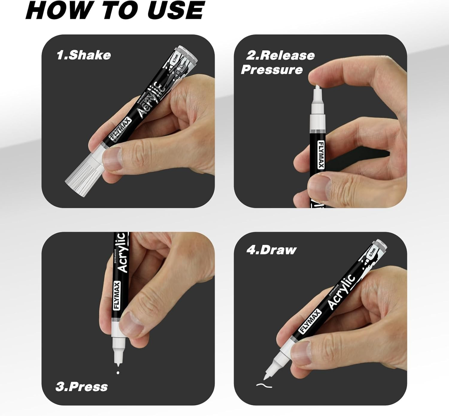 Light Brown Marker Paint Pens - Permanent Marker Pens Brown Acrylic Paint Water-
