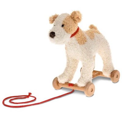 Egmont Toys Eliot Wooden Pull Dog   Montessori Toy for 1 Year Old, Plush D