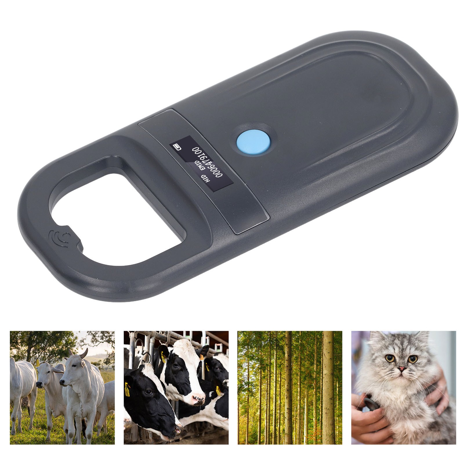Pet Microchip Scanner Portable Animal ID Reader 134.2KHz ISO11784 85 FDX EMID