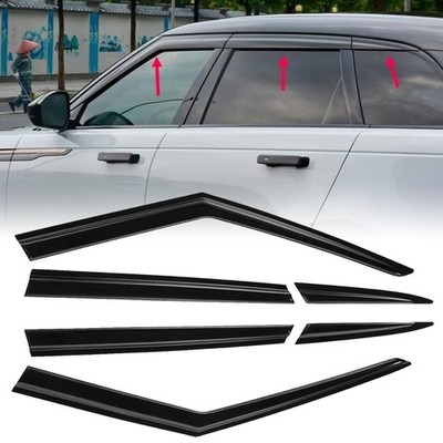Window Visor Vent Shades Sun Rain Guards For LR Range Rover Velar 2018-2024 6pcs