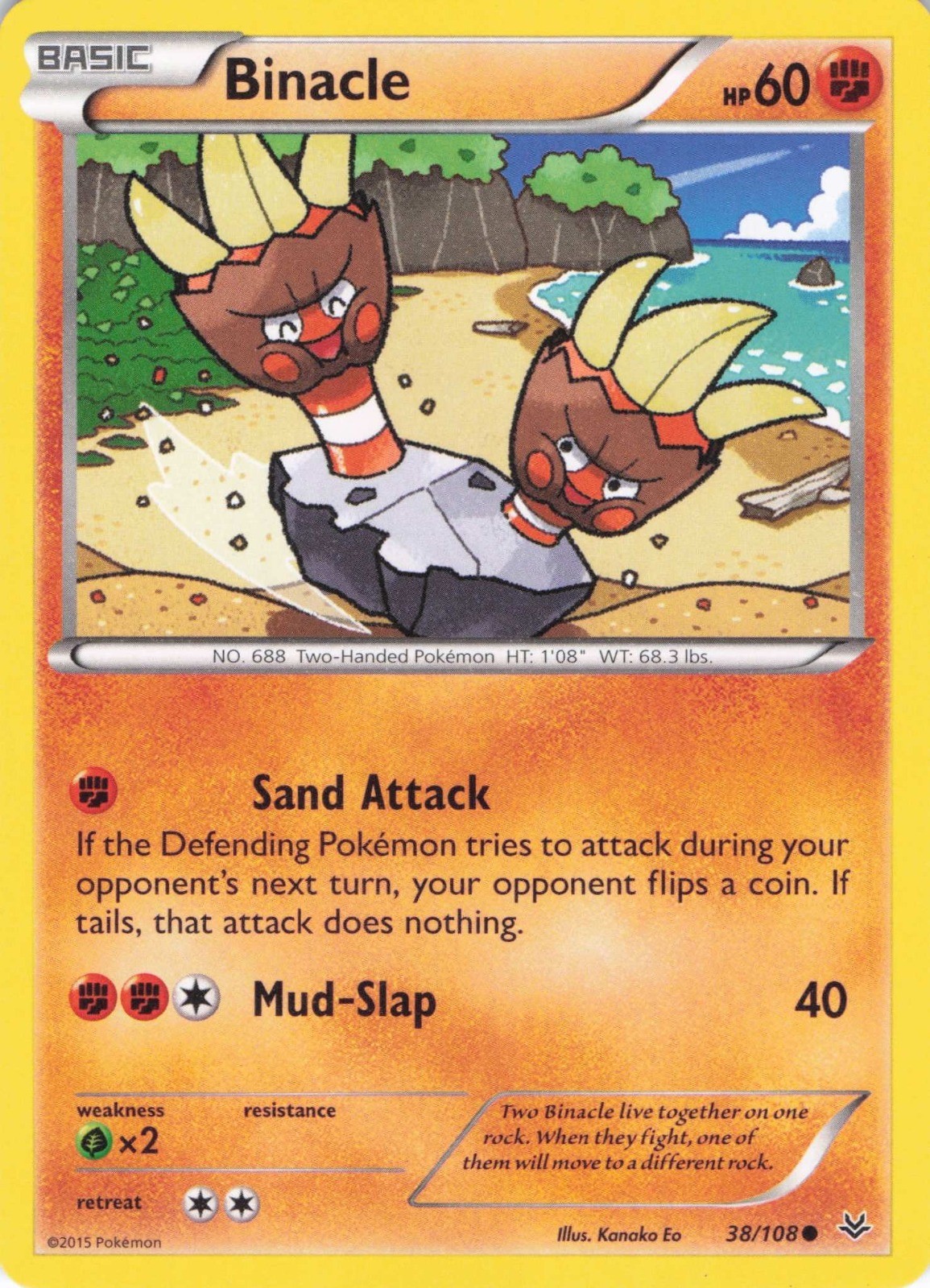 Binacle 38/108 Common from XY - Roaring Skies in NM condition