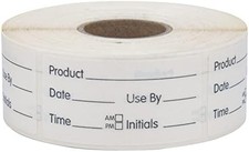 500 Dissolvable Food Storage Labels 1x2 Inch