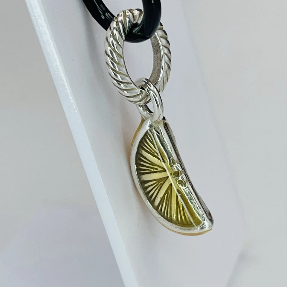 Joyería de viaje Brighton Florida Orange Slice State Charm esmalte tono plata Foto 2 de 4