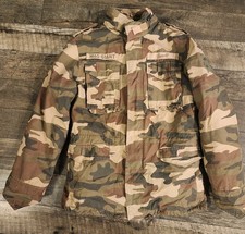 Brandit Camo Jacket M-65 Giant Mens Medium Field Sherpa Lined Military Utility