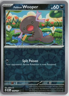 Paldean Wooper - Common Reverse Holo SV03: Obsidian Flames 126/197 NM Shibuzoh