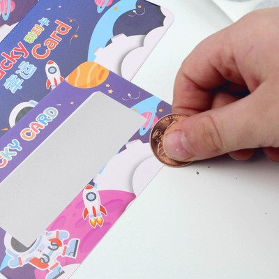 100 PCs Scratch Cards Festival Wunschkarten Cartoon Scratch-Off-Karte mit Film
