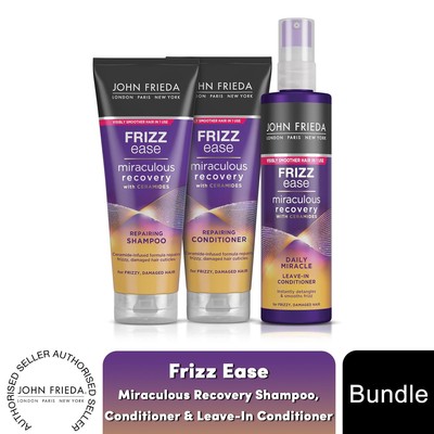 John Frieda Recovery Shampoo & Conditioner 250ml mit Leave-In Conditioner, 200ml