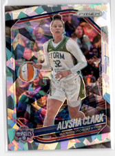 2025 Panini Prizm WNBA Cracked Ice #129 Alysha Clark Washington Mystics