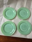 VINTAGE JADEITE / JADITE SET OF 4 FIRE KING OVENWARE BREAD & BUTTER PLATES