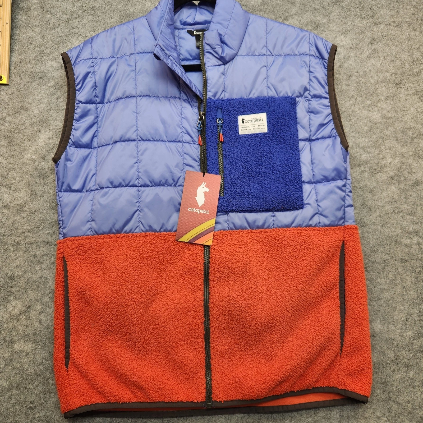 NWT Cotopaxi Mens Insulated Trico Hybrid Vest Lupine & Canyon Purple Orange Sz M
