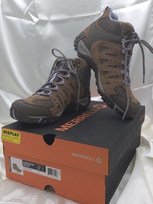 Merrell NEW! Women's Accentor Mid Vent Tan & Blue Hiking Shoes Size 9M