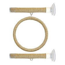 Suction Cup Bird Window And Shower Perch Toy For Parrot Macaw Cockatoo Non-slip