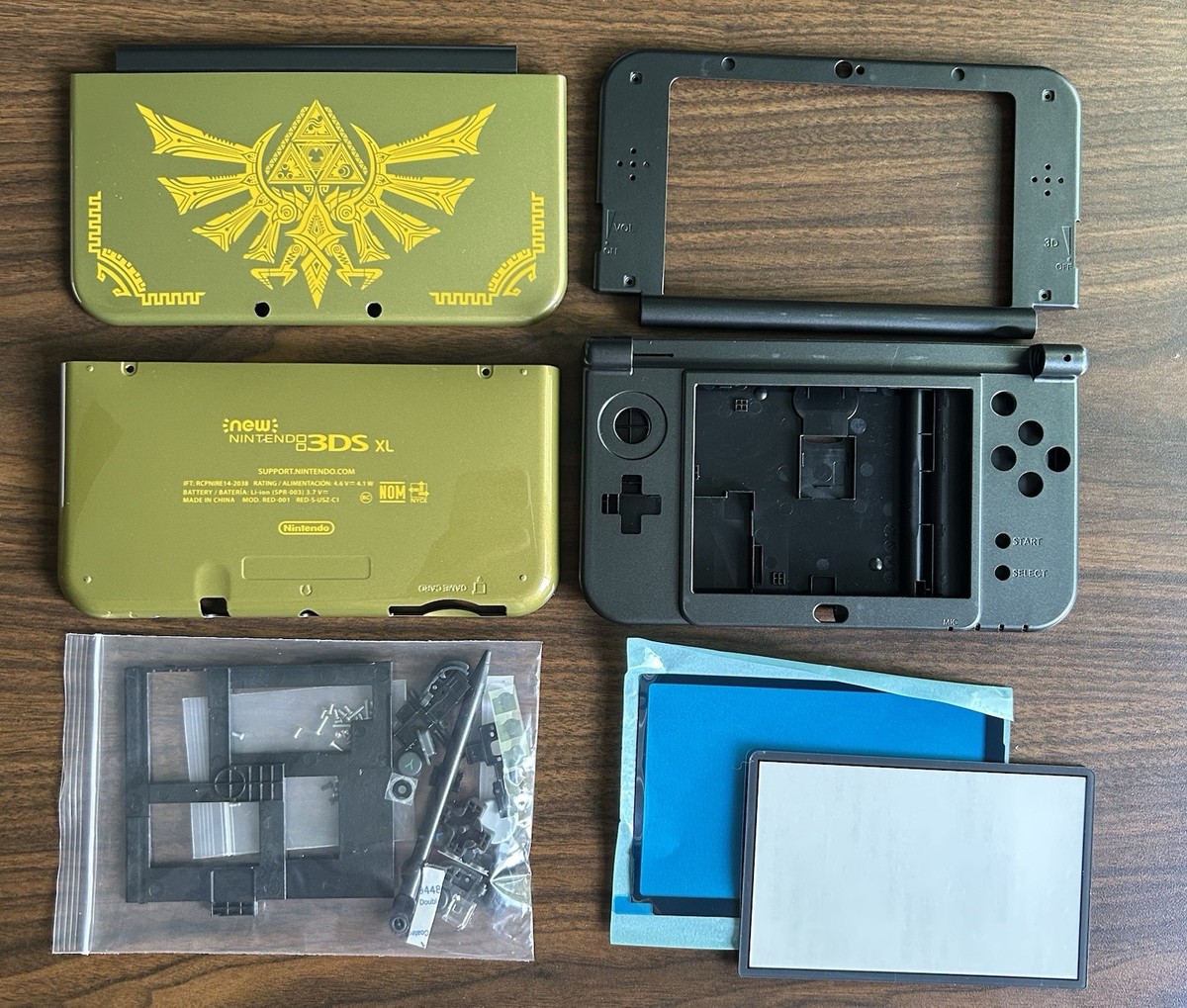 Nintendo new 3DS XL Zelda Hyrule Gold Edition shell- FAST SHIPPING