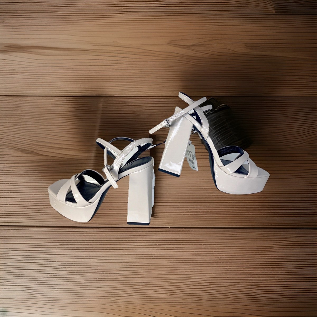 Zara Chunky Block High Heels Platform Womens Y2K 90's Brat