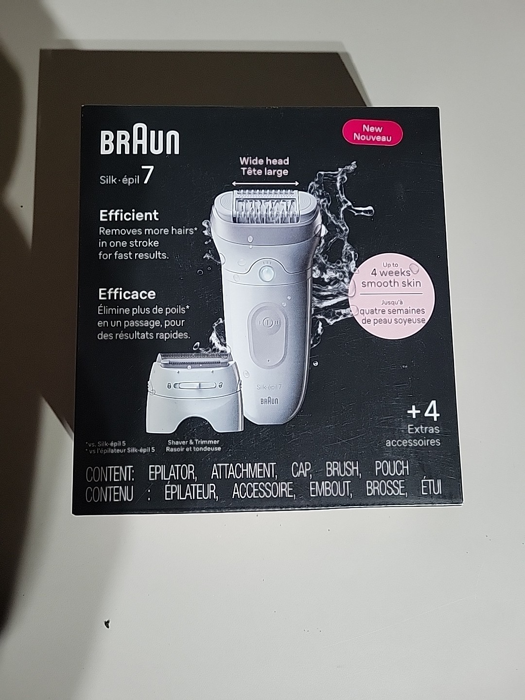 Braun Epilator Silk-&eacute;pil 7 Hair Removal Device Women Shaver & Trimmer Wet & Dry