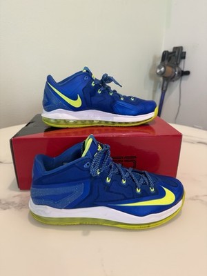 Nike Max LeBron 11 Low Men's Size 11.5 Sprite Sneakers [642849-471], Excellent