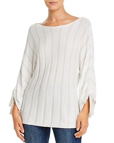 $135 NWT TOMMY BAHAMA M Sweater Divine Desert Metallic Ribbed Knit Stripe Dolman