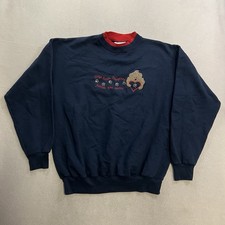 VTG 90  s MC Sportswear Sweatshirt Dogs Make Paw prints Across Your Heart Large
