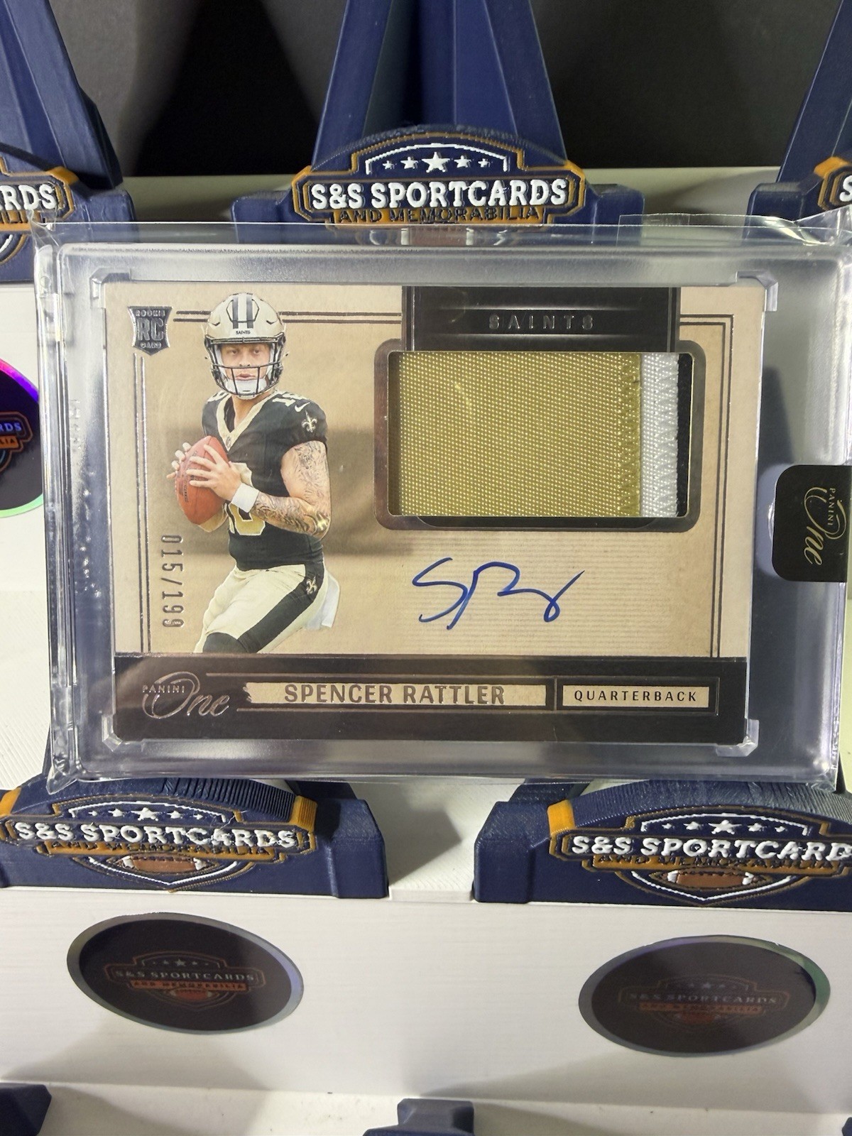 2024 Panini One Spencer Rattler RPA  On Card AUTO #14 RC 3 Color /199