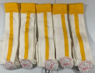 (7) Junior s All-Star Vintage Baseball Stirrup Knee Socks Made in USA Size 7-9