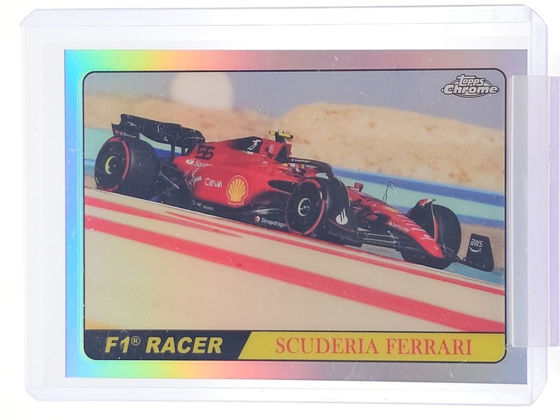 CARLOS SAINZ 2022 TOPPS CHROME F1 1975 REFRACTOR #T68-CS FERRARI Q7183