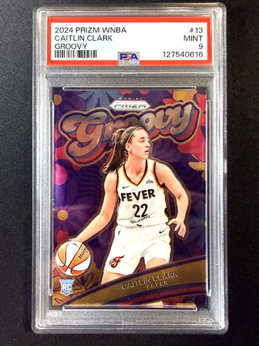 2024 Prizm WNBA Caitlin Clark Groovy Insert #13 PSA 9 Rookie RC Indiana Fever