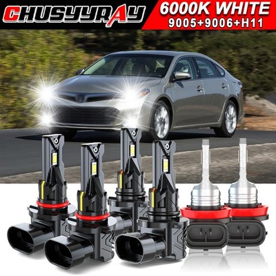 For Toyota Avalon 2013-2017 LED Headlight Hi/Low Beam Fog Light Bulbs Combo Kit