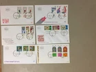 Six Israel fdc with sets of three stamps