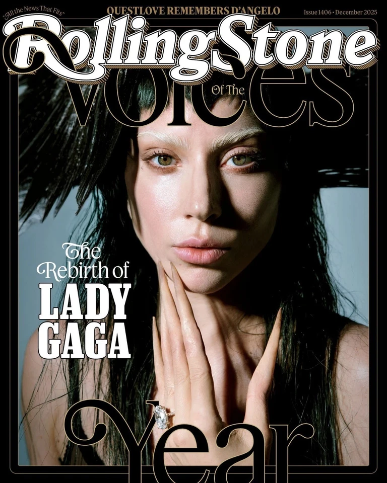 Póster Lady Gaga Graces The Cover Of Rolling Stone edición 1406 diciembre 2025 Foto 2 de 4