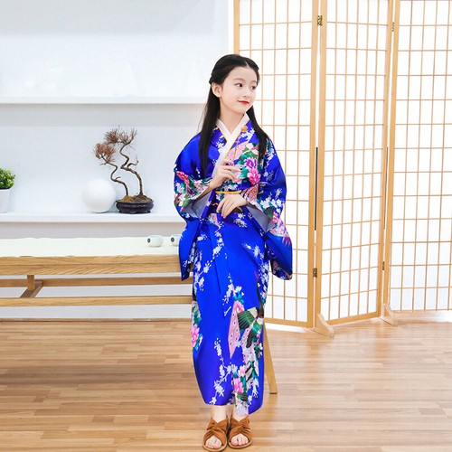 Japanese Girls Kimono Robe Chinese Silk Satin Bathrobe Sleep Robes Plus Size - Picture 10 of 10