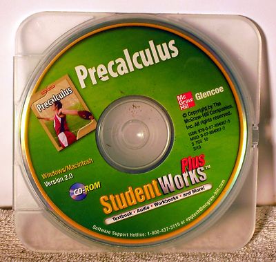 Glencoe PreCalculus student works plus CD Rom