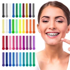1040Pcs Dental Orthodontic Ligature Ties Braces O-Rings for Braces Multi Color