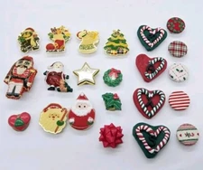 Christmas Button Covers LOT Holiday 22 pc Vintage to Now Some Signed NONY