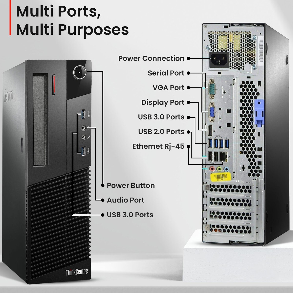 Lenovo デスクトップPC Intel i5 8GB 500GB SSD Lenovo Tower ThinkCentre Desktop PC Intel i5-6500 16GB 512GB