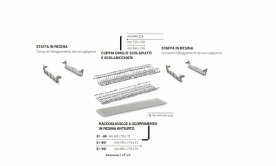 KIT SCOLAPIATTI COLAPIATTI CROMATO A INCASSO 56-76-86 CM PER PENSILE DA 60-80-90 - Image 3 of 3
