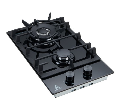Trinity TRGC302BK 2Burners 30cm Built-in Gas Hob DEFENDI ITALY Burners SYDpickup - Picture 10 of 10