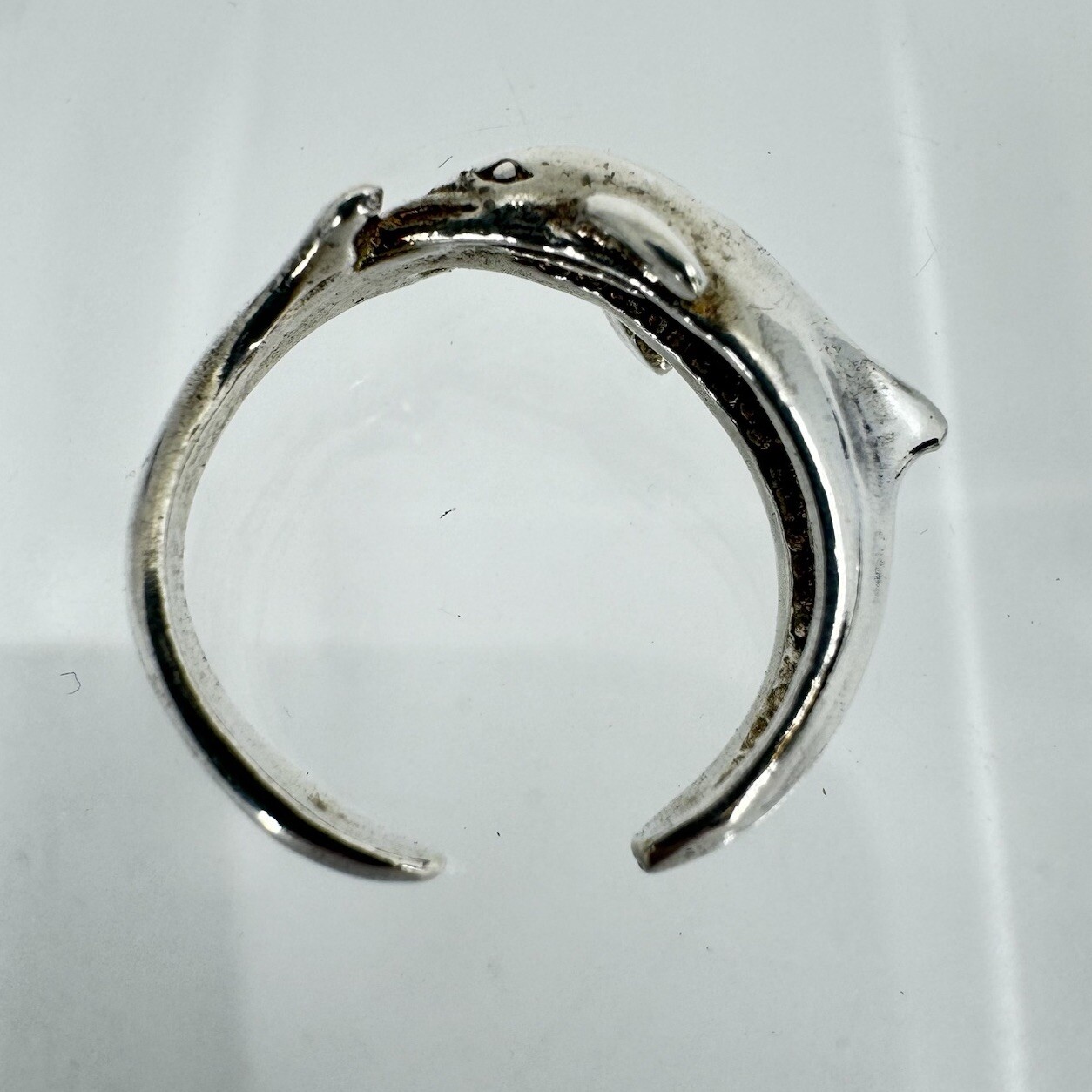 Sterling Silver Dolphin Wraparound Split Band Toe… - image 1