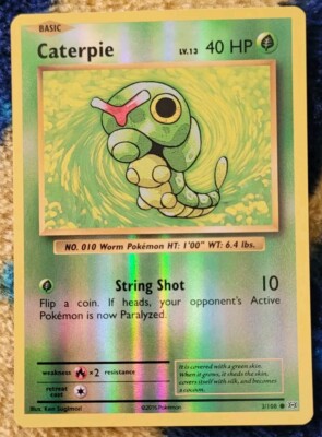 Pokémon TCG Caterpie Evolutions 3/108 Reverse Holo Common [H]
