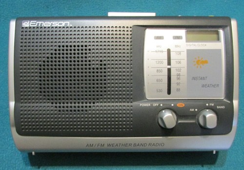 Emerson RP6251 AM/FM/TV Weather Band Portable Radio Working Condition ...