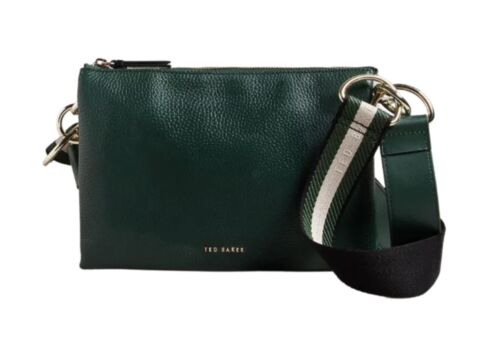 TED BAKER Womens Dark Green Delphia Webbing Crossbody Bag
