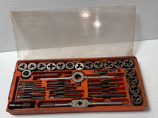 39 Pc Tap Die Set Standard Cutting Threads Handle