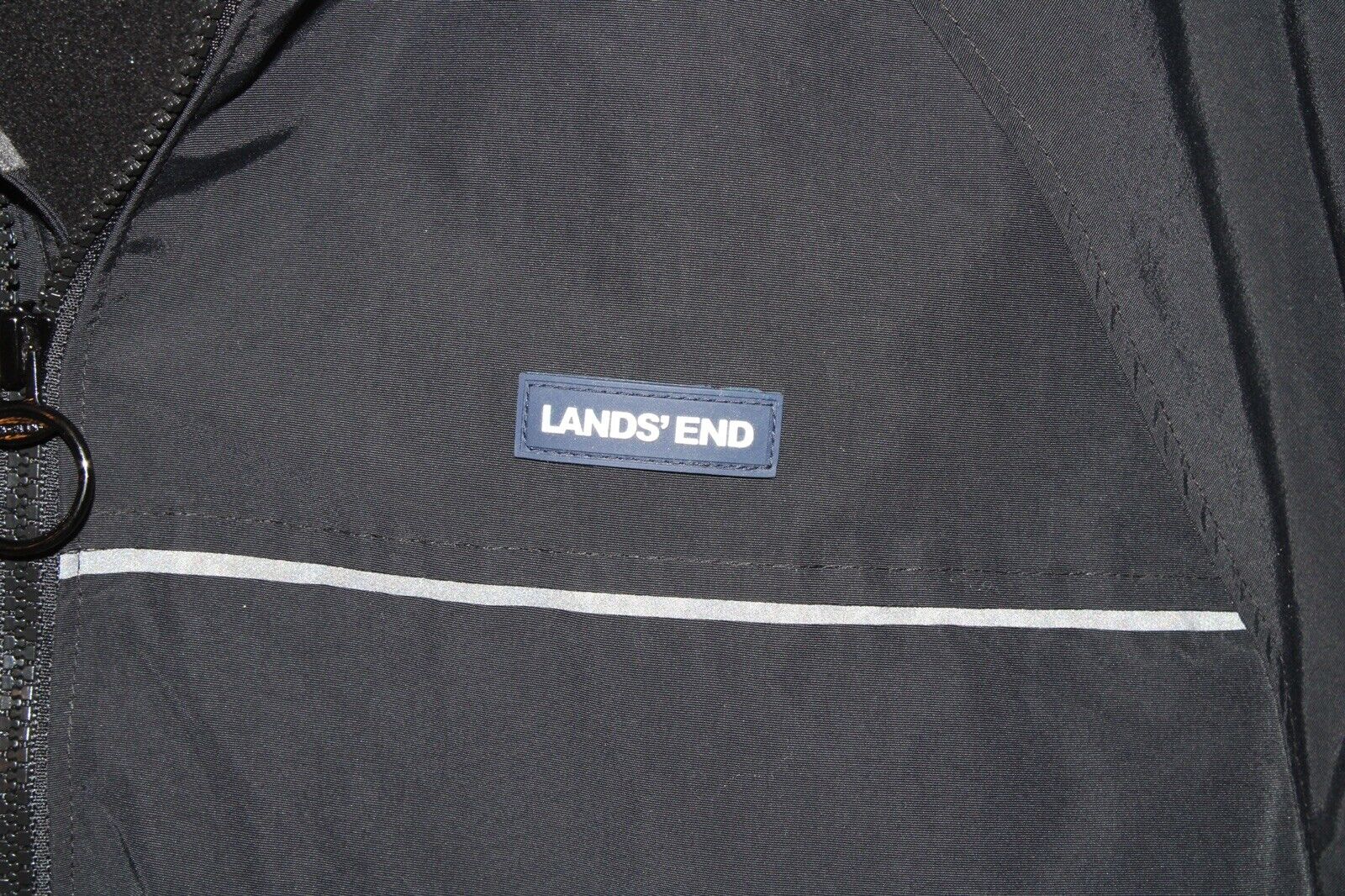 Lands End Jacket Medium Black  Men Nylon - image 5