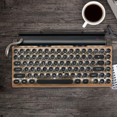 Typewriter-Style Retro Mechanical Keyboard LED Backlight