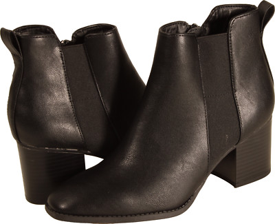 Style & Co Aloraa Women's Dress Bootie Black Faux Leather US Size 7.5 Medium