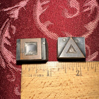 Printing Block   Decorative Borders, Square & Triangle   Copper Face