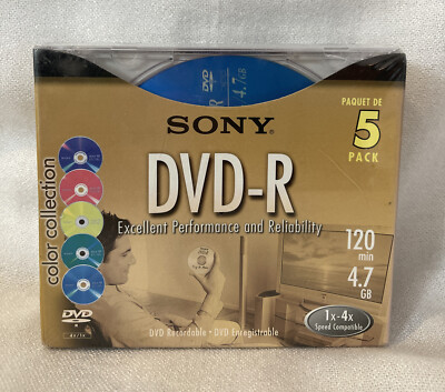 Sony Excellent Performance And Reliability DVD-R Pack Of 5 