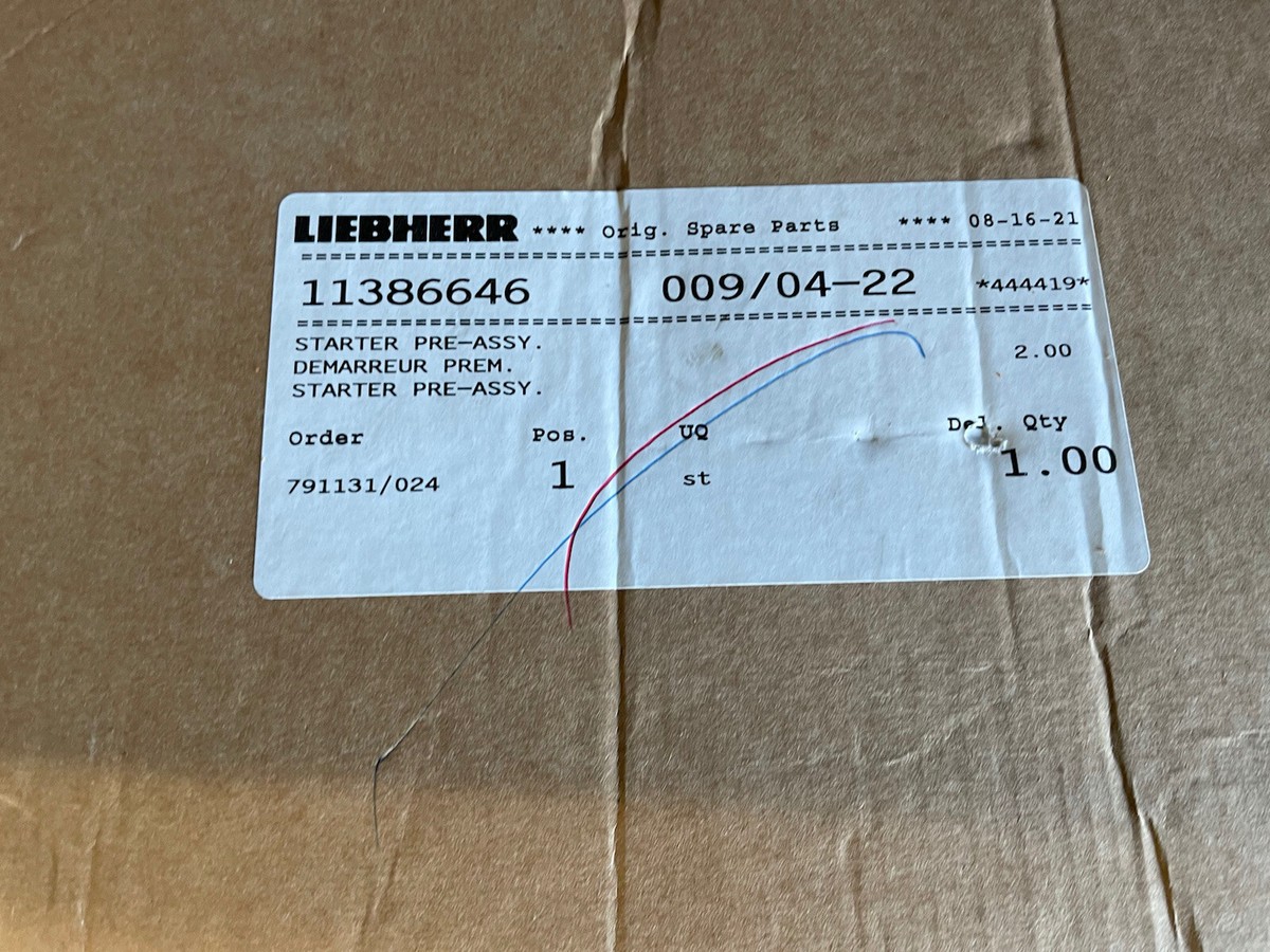 Liebherr starter 11386646 Bosch 0-001-330-069 | eBay
